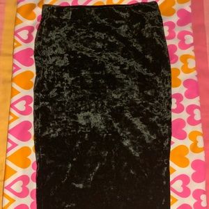 Black Velvet Skirt